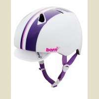 Cykelhjelm Bern Nina White/Purple Racing Stripe 48-51cm (UDSTILLINGSMODEL)