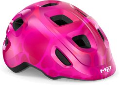 MET Helmet Hooray m. LED lys MIPS "Green Buckle" - Pink Hearts Glossy