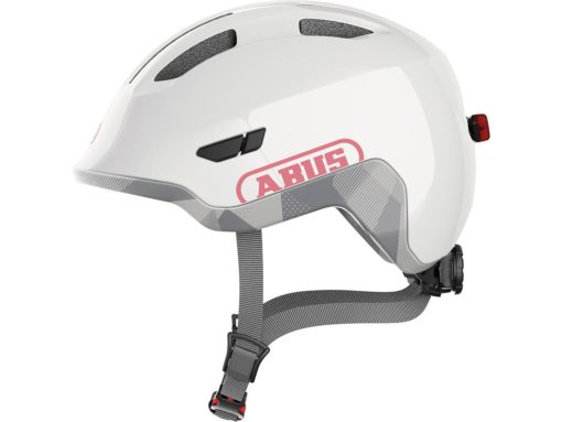 Abus Smiley 3.0 ACE LED - Cykelhjelm til børn - Shiny white - Str. M