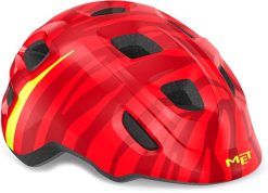 MET Helmet Hooray "Green Buckle" - Red Zebra