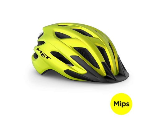 MET Crossover MIPS - Cykelhjelm - Mat lime gul - Str. 52-59 cm